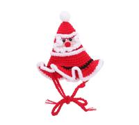 Milisten Gorro para Perros con Pompón Gorro De Papá Noel De Punto para Perros Pequeños para Mascotas