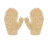 Milisten Guantes Exfoliantes de Sisal Natural, Manopla de Baño para Ducha, Limpieza Profunda y Delicada, 1 Par Reutilizable para Uso en Casa