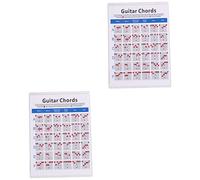 Milisten Guía De Acordes De Guitarra Eléctrica Para Principiantes 2 Piezas Gráfico De Espectro De Acordes Tabla De Práctica De Entrenamiento Con Los Dedos Calcomanías De Notas Ligeras