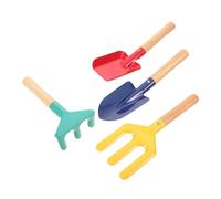 Milisten Herramientas de Jardinería para Juego Pala Rastrillo y Horquilla de Hierro y Ergonómico para Jardines Escuela y Exploración al Aire
