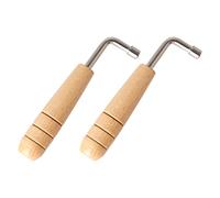 MILISTEN Herramientas Especiales 2 unids Práctico Lyre Harp Ajustar llave Duradera Mango de madera Lyre Harp Llave Pasador De Afinación De Cítaras