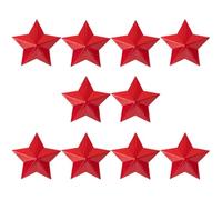 Milisten Insignias de Estrella de Soldado Rojas de Aluminio 4 Cm, Pack de 10 Pines de Solapa para Ropa, Accesorios Decorativos Vintage para Días Obsequios y Coleccionistas