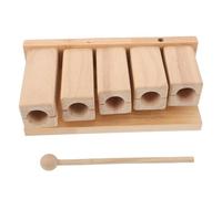 Milisten Instrumento de Percusión de Madera con Bloque Rítmico Ergonómico para Montessori Yoga Educación Infantil y Aprendizaje Colaborativo