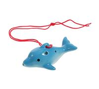 Milisten Instrumento Musical Portátil de Cerámica Azul Ocarina para Principiantes de 6 Agujeros Sonido Uniforme y Fiable para Niños