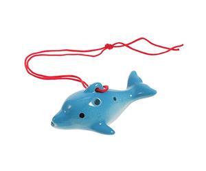 Milisten Instrumento Musical Portátil de Cerámica Azul Ocarina para Principiantes de 6 Agujeros Sonido Uniforme y Fiable para Niños