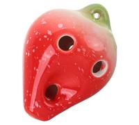 Milisten Instrumento Ocarina Forma Fresa C Juguete Musical para Desarrollo Cognitivo y Regalo Creativo para Estudiantes Principiantes