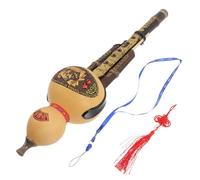 Milisten Instrumento Tradicional Chino Hulusi de Doble Tono C Hecho de Bambú Natural Suave y Resistente para Principiantes y Amantes Música Diseño Elegante y Seguro para Adultos