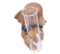 Milisten Jarrón Hidropónico de Vidrio con Escultura de Conejo Tubo y Florero Moderno para Decoración de Escritorio Hogar u Oficina