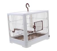 Milisten Jaula De Viaje Portátil para Pájaros Jaula para con Soporte para Percha para Viajes y Exteriores Color Neutro Mediano