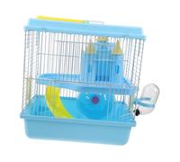 Milisten Jaula para Hámster con Castillo Portátil Incluye Rueda de Ejercicio Tobogán Bebedero y Comedero Casa de Viaje para Pequeños Roedores Fácil