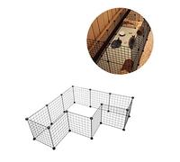 Milisten Jaula para Mascotas 16 Piezas Hierro 35x35 Cm Ideal para Perro Gato Conejo