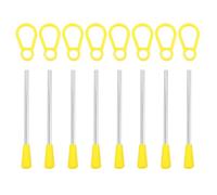 Milisten Juego de 16 mazos triangulares de hierro para percusión manual. Incluye mazos y martillos para clases de música, bandas y eventos musicales.