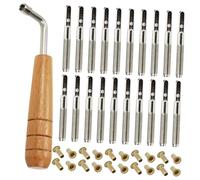 Milisten Juego De 20 Clavijas De Cuerda Para Arpa De Lira, 20 Pasadores De Fijación y 1 Llave Inglesa, Accesorios De Repuesto Para Ajuste De Holgura Arpas Lira, Kit De Mantenimiento Profesional