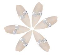 Milisten Juego de 6 Huesos de Sepia para Morder con Soporte Metálico, Calcio Natural, Tamaño 10-12 Cm, Juguete Masticable para Pájaros, Loros y Pequeños Roedores, Accesorio para Jaula