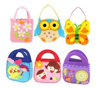 Milisten Juego De 6 Maletines de Mano Diy de No Tejida Kit Interactivo Manualidades Casa y Jardín de Incluye Accesorios de Coloridos
