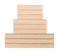 Milisten Juego de 9 Reglas Métricas de Madera para Dibujo y Medición, 15 Cm, 20 Cm y 30 Cm, Resistentes al Desgaste, Ligeras y Portátiles para Uso Escolar y Oficina
