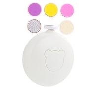 Milisten Juego De Cortaúñas Eléctrico Infantil y Kit De Cuidado De Uñas Seguro Para Niños y Adultos, Herramienta De Pulido Con Materiales Seguros, Uso Doméstico Para Manicura y Pedicura, Color Blanco