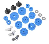 Milisten Juego de Juntas de Platillo para Batería, Almohadillas de EVA y Metal, Soporte Amortiguador y Protección para Platillos, 1 Set