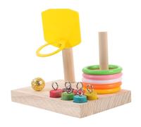 Milisten Juguete de Entrenamiento para Pájaros de Baloncesto para Periquitos Bloques de Madera Resistentes y Seguro para Jaulas Ejercicio Inteligencia para Aves Pequeñas