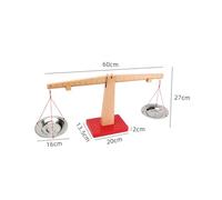 Milisten Juguete de Escala de Madera Educativo para Balance para Practicar Cálculo Material Seguro y Suave para Desarrollar Habilidades Matemáticas y Cognitivas