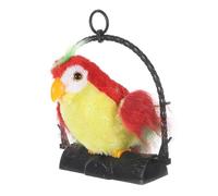 Milisten Juguete de Loro Parlante para Niños Loro Colgante Juguete Educativo de Aprendizaje Grabación Eléctrica Decoración Colgante sin Rojo