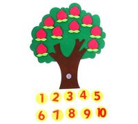 Milisten Juguete Educativo Árbol Frutal De Fieltro No Interactivo De Números para Estimulación Temprana Infantil