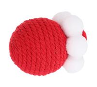 Milisten Juguete Interactivo para Gatos Bola De Sisal Roja Juguete Masticable De Cuerda De Promueve Salud y Entretenimiento para Gatos