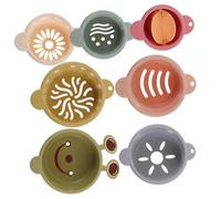 Milisten Juguetes Apilables para Conejos Multicolor de Plástico Reutilizable, Tazas de Diferentes Tamaños para Esconder Comida, Accesorio Adecuado para Jaula y Entretenimiento de Conejitos