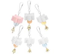 Milisten Juguetes para Pájaros para Masticar Piedra De Calcio Natural Campana, 6 Piezas, Tamaño Compacto para Jaula, Adecuado para Loros, Periquitos y Cacatúas