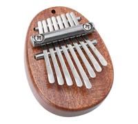 Milisten Kalimba Miniatura de Dedo 8 Notas, Piano Portátil de Madera y Acero Inoxidable, Fácil de Tocar, Ligera y Multifuncional para Niños y Adultos