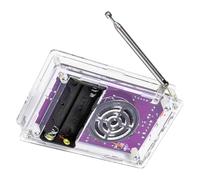 Milisten Kit Bricolaje Radio Fm para Construir Tu Propio Receptor Electrónico Práctica de Soldadura con Componentes Completos y Carcasa Proyecto DIY para Mejorar Habilidades Stem