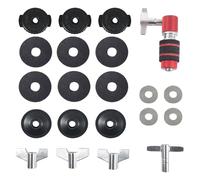Milisten Kit de 21 Piezas de Fieltros para Platillos, Arandelas y Tuercas de Embrague Ajustables, Fieltros para Soporte de Batería y Reemplazo, Accesorios para Batería y Percusión