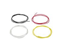 Milisten Kit de 4 Cables para Guitarra Eléctrica de Silicona Trenzada Blindados Núcleo de Colores y Cables Auxiliares para Pedal y Conexión de Instrumentos 106 CM Uso en