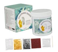 Milisten Kit de Moldeo de Manos y Pies para Recién Nacido Polvo Dorado, Material de Barro y Pe, para Crear Recuerdos y Registrar el Crecimiento del Ñiño en Eventos Importantes