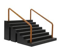 Milisten Kit de para Parque de Patinaje de Dedo Accesorio para Entusiastas Escalera Miniatura Obstáculo de Diapasón Juguete Entrenamiento Parque de Patineta 1 Pc
