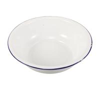 Milisten Lavabo Esmaltado Vintage para Baño de Pies, Blanco, 32 CM | Uso Multifunción en Baño y Cocina, Superficie Lisa Fácil de Limpiar, Diseño Retro de Esmalte