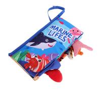 Milisten Libro De Tela Sensory para Bebés Diseño De Animales Marinos Juguete Educativo De Tela Suave y Portátil para Baño y Viajes Libro Interactivo Historias y Elementos