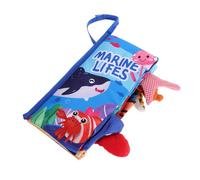 Milisten Libro De Tela Suave Para Bebés Textura Crujiente Libro De Tela Temática Oceánica Baño y Desarrollo Del Niño Recién Nacido