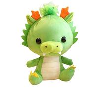 Milisten Little Qinglong Toys Peluche De Año Nuevo Chino Animal De Peluche del Dragón Chino Dragones Rellenos Juguete De Dragón Algodón Verde