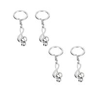 Milisten Llaveros de Metal Notas Musicales, Pack de 4 Piezas, Adornos Creativos para Llaves, Colgantes Decorativos Duraderos, Accesorios para Mochila y Uso Diario