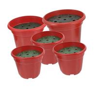 Milisten Macetas de Plástico para Juego de Flower Pots con Tapa Decoración para Flores Artificiales y Plantas para Cementerio y Jardinería Resistente y Reutilizable