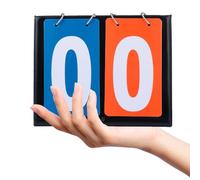 Milisten Marcador de Puntuación de Baloncesto, Marcador Manual Flipper de 2 Dígitos, Tablero de Puntuación de PVC Rojo, Números Fáciles de Leer para Competiciones y Actividades Deportivas