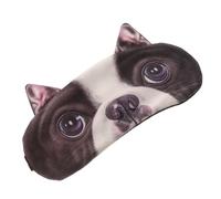 Milisten Máscara para Dormir Diseño 3d de Perro Bulldog, Antifaz de Ojos Divertido y Cómodo, Incluye Bolsa de Gel Frío, Color Animal, Adecuado para Viajes, Oficina y Descanso