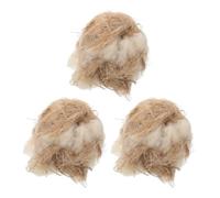 Milisten Materiales de Anidación para Pinzones, Material de Anidación para Aves Silvestres, Lecho de Fibras Naturales de Yute, Cáñamo, Rafia, Lana y Algodón, Color Caqui, para Pájaros