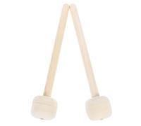 Milisten Mazas de Percusión para Caja 2 Pcs con Mango de Madera Antideslizante y Cabeza de Fieltro de Lana, Accesorio Práctico para Baquetas de Batería, Uso Escolar y Bandas Musicales