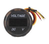 Milisten Medidor de voltaje digital impermeable con pantalla LED de 0 a 100 V CC para coche, motocicleta, barco, camión, autocaravana, ATV, UTV, monitor de panel redondo universal.