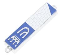 Milisten Mezuzá Judaica Pergamino Sagrado 94x20 Mm de Metal Ornamental para Puerta, Decoración Religiosa Judía para Espacio Sagrado y Entrada, Adornos Texto Divino y Símbolos Hebreos