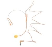 Milisten Micrófono De Diadema Cable Color Piel, Sistema De Micrófono De Petaca Omnidireccional, Auricular Supraaural para Profesores, Guías Turísticos y Presentaciones Profesionales