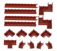 Milisten Modelo de Escalera Larga de Edificio Antiguo. Puerta de Hadas Escalera de casa de muñecas en Miniatura Escalera de Cocina verja de Hierro el plastico Light Brown