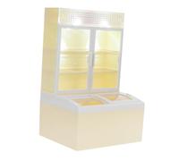 Milisten Mueble de Helados de simulación. Pretender Icebox para para refrigerador Muebles de casa de muñecas en Miniatura Muebles de Cocina en Miniatura Beige